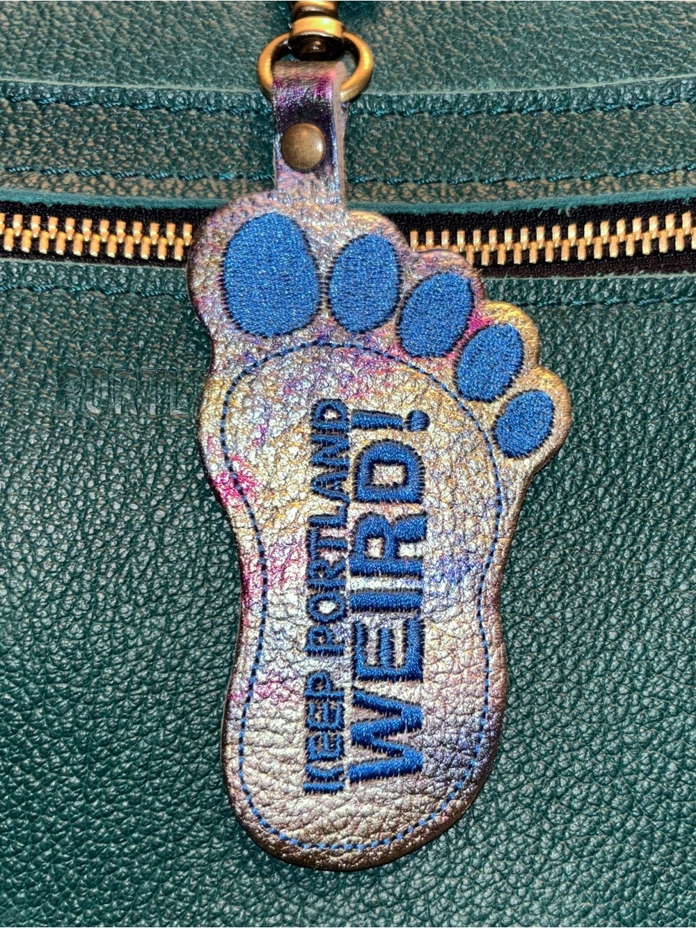 Portland Leather Aurora “Keep Portland Weird” Bag Charm - NEW